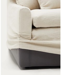 Beżowa lniana sofa 230 cm Zenira – Kave Home