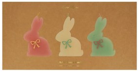 Wielkanocne świece zestaw 3 szt. czas palenia 2 h Bunny – Meri Meri