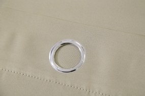 Beżowa zasłona OXFORD 140x250 cm Zawieszanie: Metalowe pierścienie