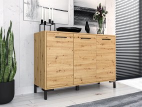 Komoda z półkami Nevio 10, dąb artisan