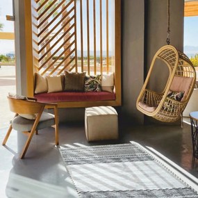 Dywan bawełniany Pescara  szaro-czarny 80 cm x 150 cm