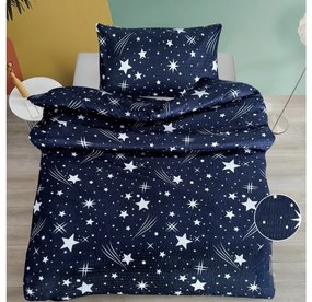 PrzytulneMieszkanie.pl PrzytulneMieszkanie.pl Pościel krepowa NOCNE NIEBO BLEND niebieska Rozmiar pościeli: 70 x 90 cm | 140 x 200 cm
