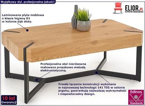 Prostokątna Industrialna Ława Dąb Złoty S7-D81