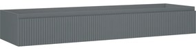 Mexen Rivel szafka łazienkowa podumywalkowa 160 cm, 1 szuflada, ryflowana , grafit mat - 91A20-16023-1-BF66