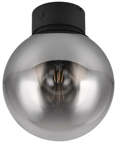 Czarna lampa sufitowa LED ze szklanym kloszem ø 30 cm Cipallone – CINQUE