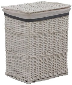 Wiklinowy kosz na pranie Viver - biały