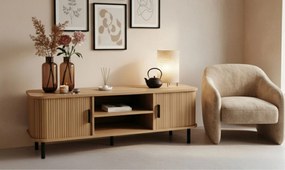 Szafka rtv ryflowana SCAVA, 140 x 40 x 46 cm