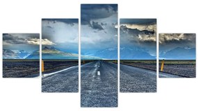 Obraz drogi podczas burzy (125x70 cm)