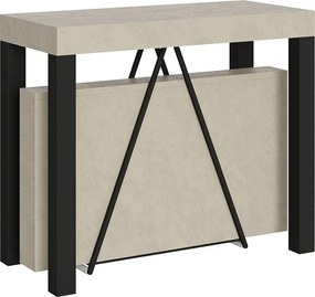 Konsola rozkładana 90x40/300 cm Tiris kaszmir rama w kolorze antracytu