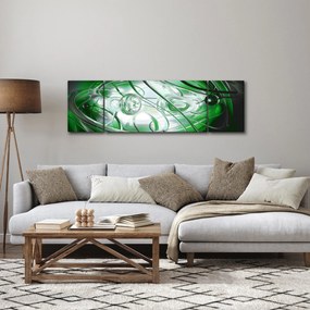 Zielony abstrakcyjny obraz (170x50 cm)