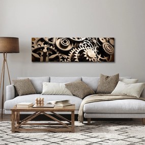 Obraz - Części zegara (170x50 cm)