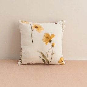 Dwustronna poszewka na poduszkę DUO SENSE WILDELLA 45x45 cm mikroplusz/flanela, kremowy