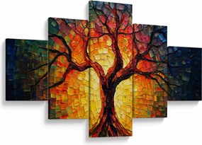 Obraz - Drzewo życia w mozaice (125x70 cm)