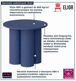 Granatowy matowy stolik kawowy 60 cm G0-R44