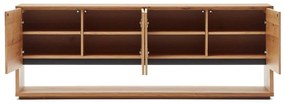 Niska komoda w dekorze dębu 200x74 cm Alguema – Kave Home