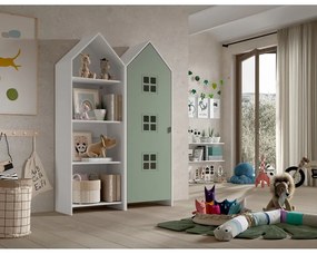 Biało-zielona szafa dziecięca otwarta 115x171,5 cm CASAMI BRUGES – Vipack