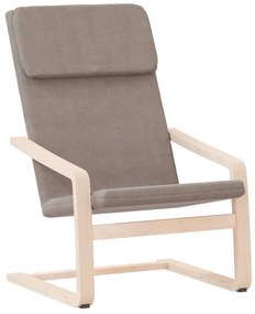 Skandynawski drewniany fotel wypoczynkowy w kolorze taupe - Conga