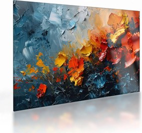 Obraz na szkle - Abstrakcyjny obraz kwiatów III. (70x50 cm)