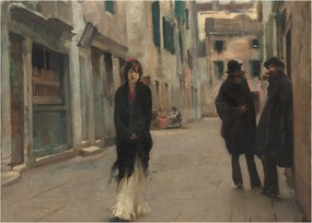 Obraz na szkle - John Singer Sargent, Street in Venice, reprodukcje (70x50 cm)