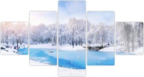 Obraz - Lodowe jezioro (125x70 cm)