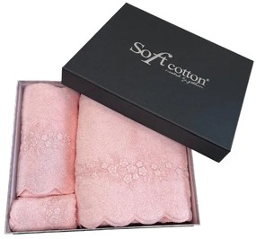 Podarunkowy zestaw ręczników SILVIA, 3 szt Różowy