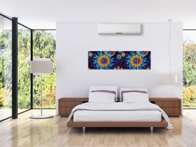 Obraz - kwiaty 3D (170x50 cm)