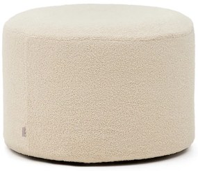 Kremowy puf z materiału bouclé Kaeli – Kave Home