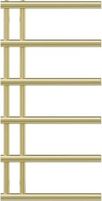 Mexen Jukon grzejnik łazienkowy dekoracyjny 988 x 500 mm, 246 W, złoty - W116-0988-500-00-50