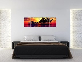 Obraz wyspy o zachodzie słońca (170x50 cm)