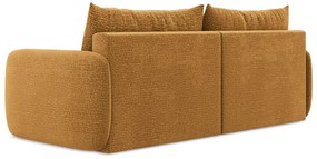 Pomarańczowa rozkładana/ze schowkiem sofa 238 cm Kalena – Makamii