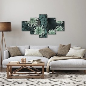 Obraz - Zielone kwiaty (125x70 cm)