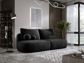 Sofa BLOOM Kanapa z funkcja spania i pojemnikiem w tkaninie APHRODITE 23 kolor CZARNY