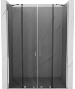 Mexen Velar Duo drzwi prysznicowe rozsuwane 140 cm, grafit, chrom - 871-140-000-42-01