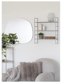 Jasnoszara wielopoziomowa metalowa półka 48 cm Beja – House Nordic