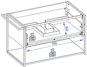 Szafka pod umywalkę LOV 80 cm biały połysk KROFAM