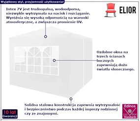 Biały namiot ogrodowy z oknami - Bentis