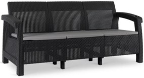 Czarna nowoczesna sofa ogrodowa K8-S19