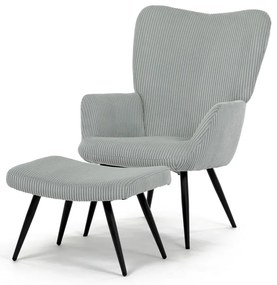 Fotel relaksacyjny z podnóżkiem L7285 BLUE6,niebieski