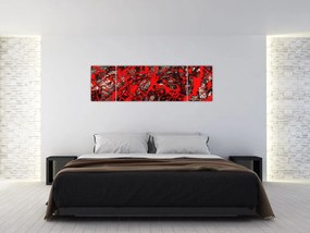 Obraz - Ekspresyjna abstrakcja (170x50 cm)