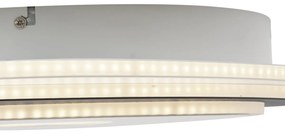 Designerska lampa sufitowa biała z ciemnoszarym organicznym kształtem z możliwością ściemniania LED - TaylorDesignerski Oswietlenie wewnetrzne