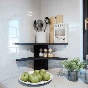 Półka narożna antracyt 43.5x43.5x37 roman