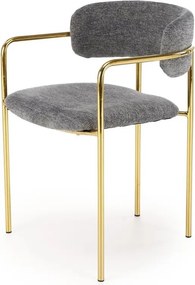 Krzesło na złotym stelażu K537 Halmar