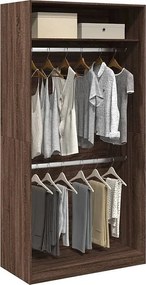 Szafa z drewna inżynieryjnego dąb brązowy 100x50x200 cm, kompaktowy design i duża pojemność