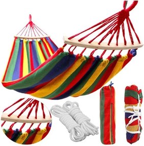 Kolorowy hamak dla 2 osób 190x150 cm