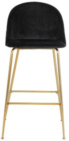 Czarne aksamitne hokery zestaw 2 szt. 108 cm Lausanne – House Nordic