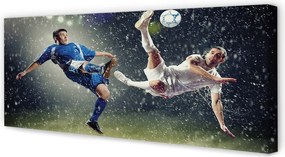 Obraz drukowany na płótnie Futbol W Strugach Deszczu