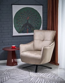 Obrotowy fotel do salonu Scampi Halmar