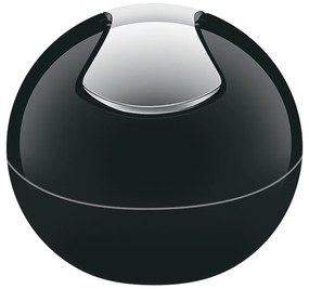 Czarny plastikowy kosz na śmieci 1 l Bowl – Spirella