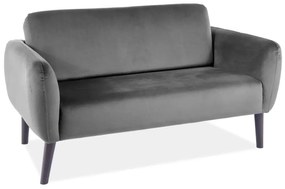 SOFA ELSA VELVET SZARY BLUVEL 14 / WENGE SIGNAL