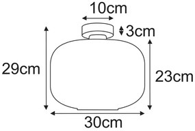 Lampa z dużym szklanym kloszem grafitowa B9-E78